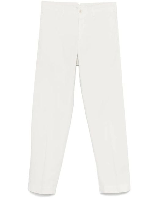 メンズ Incotex テーパードパンツ White