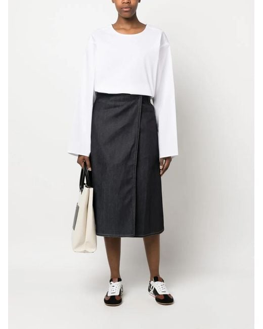 Sofie D'Hoore White Plain Long-Sleeve Blouse