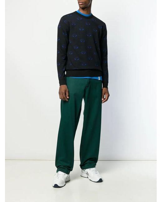 KENZO Blue Eye Pattern Jumper for men