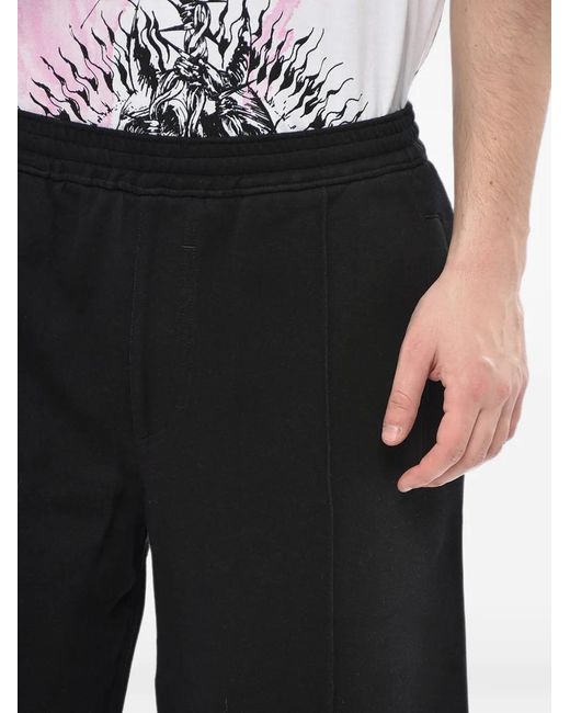 Givenchy Black Pleated Elasticated-Waist Shorts for men