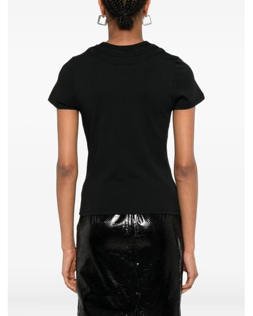 Camiseta con triple cuello Viktor & Rolf de color Black