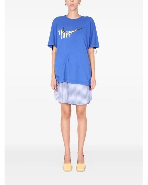 1/OFF Blue Drawstring Dress