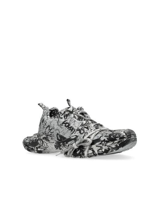 Balenciaga White 3Xl Extreme Graffiti Low-Top Sneakers for men