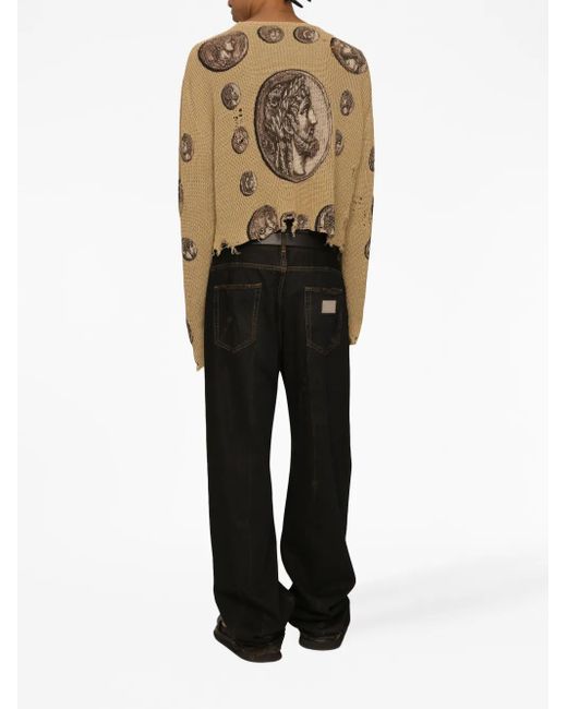 Dolce & Gabbana Black Straight-Leg Cotton Trousers for men
