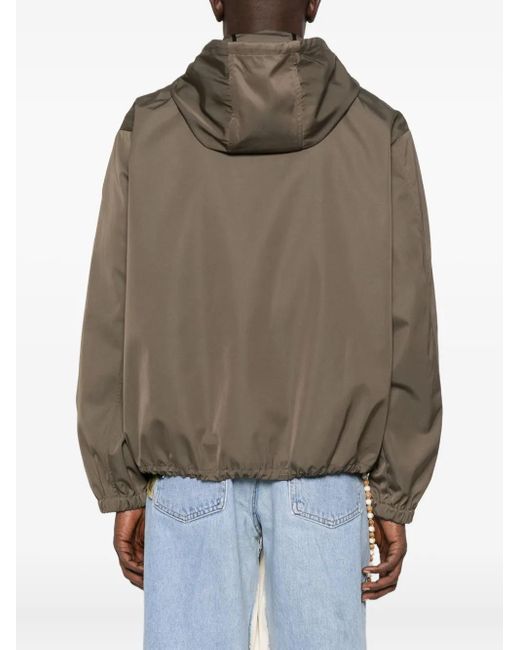 Marni Green Hooded Zip-Up Jacket for men