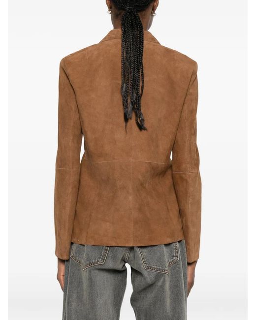 The Jackie Leathers Brown Beatriz Suede Jacket