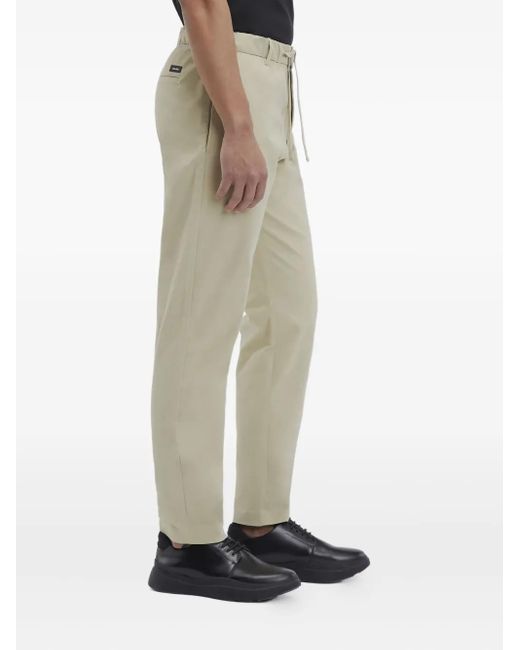 Calvin Klein Natural Tapered Drawstring Trousers for men