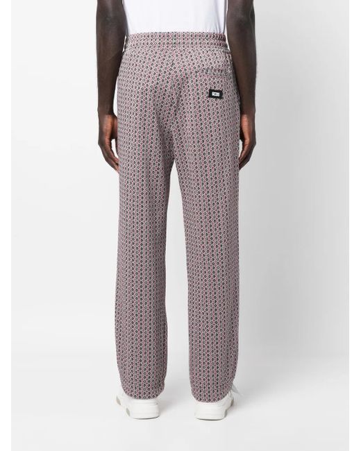 Gcds Gray Logo-Jacquard Track Pants for men