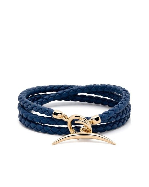 Shaun Leane Blue Quill Armband aus Gold-Vermeil und Leder