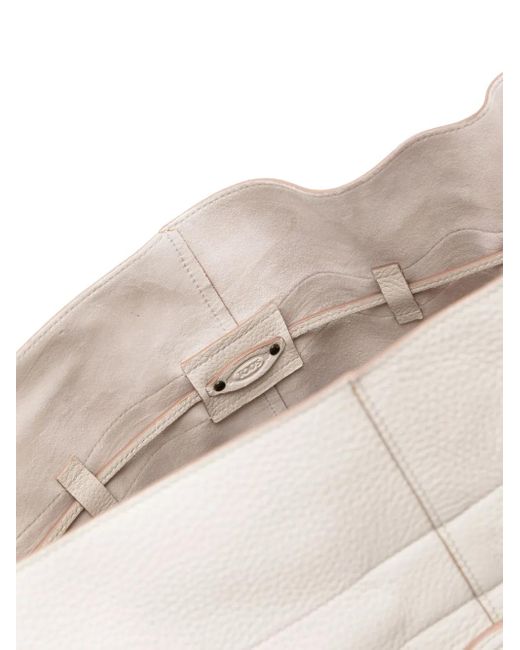 Tod's White Medium Di Leather Bucket Bag
