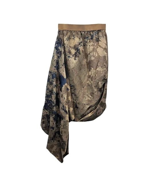 Uma Wang Brown Asymmetric Skirt