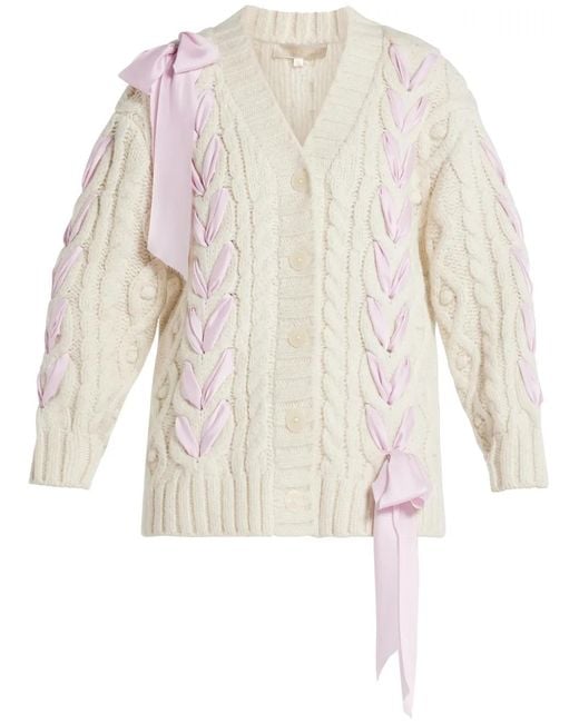 LoveShackFancy White Kassius Cardigan