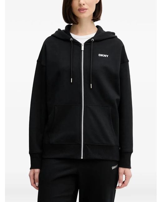 DKNY Black Zip-Up Hoodie