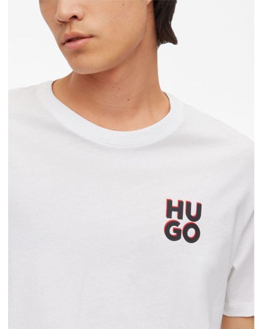 HUGO Black Dimento Cotton T-shirt (pack Of Two) for men