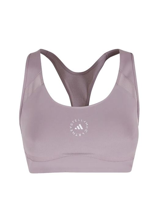 Adidas By Stella McCartney Purple Truepurpose Logo-Print Sports Bra
