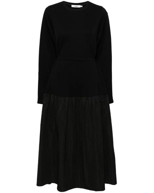 B+ AB Black Two-Tone Midi Dress