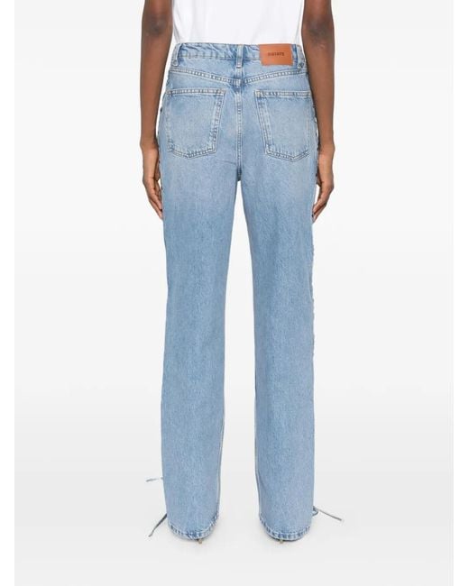 ROTATE BIRGER CHRISTENSEN Blue Lace-Up Jeans