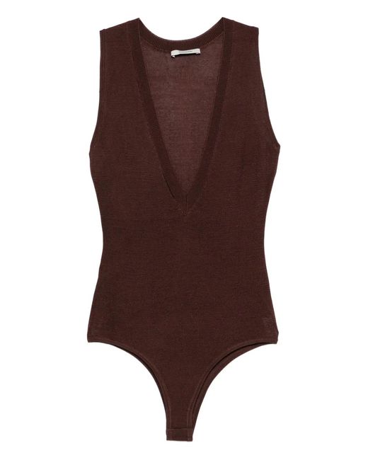 Entire studios Brown V-Neck Bodysuit