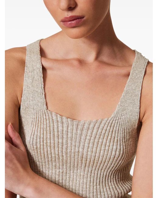 Twinset Natural Knitted Top