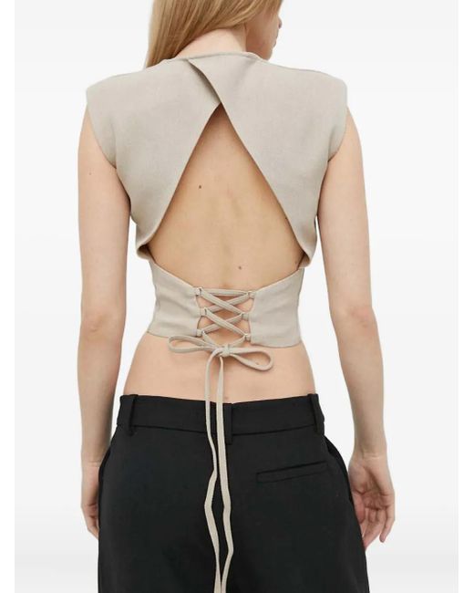 IRO Black Vitori Open-Back Top