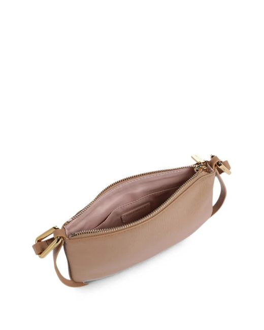 Coccinelle Brown Grained Leather Shoulder Bag