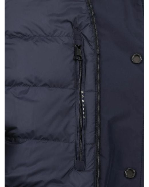 Moncler Blue Brieuc Down Shirt Jacket for men