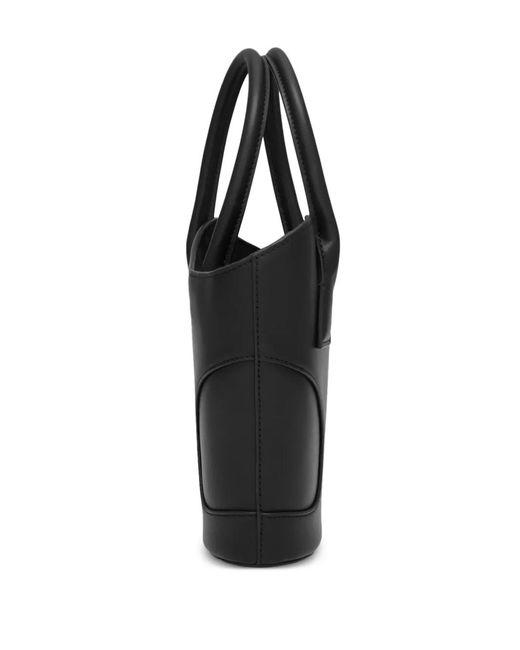 Ferragamo Black Logo-Print Cut-Out Tote Bag
