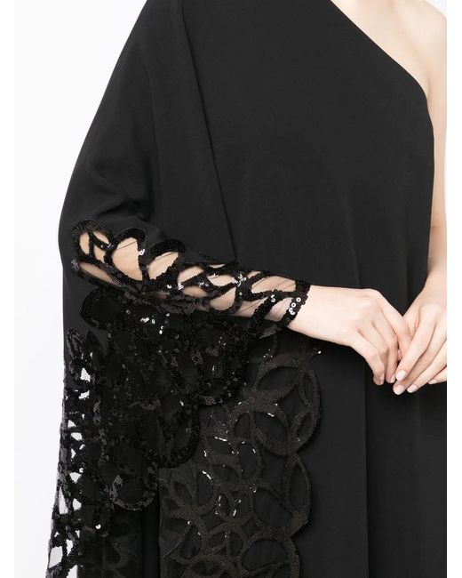 Elie Saab Black One-shoulder Satin Gown