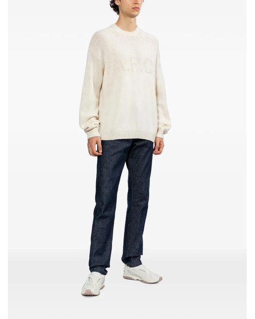 A.P.C. White George Jumper for men