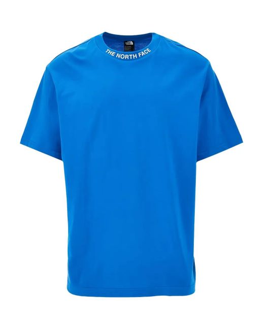 The North Face Blue Crew-Neck Logo T-Shirt for men