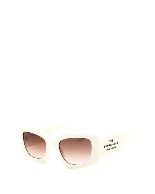 Marc Jacobs White Logo-Print Sunglasses