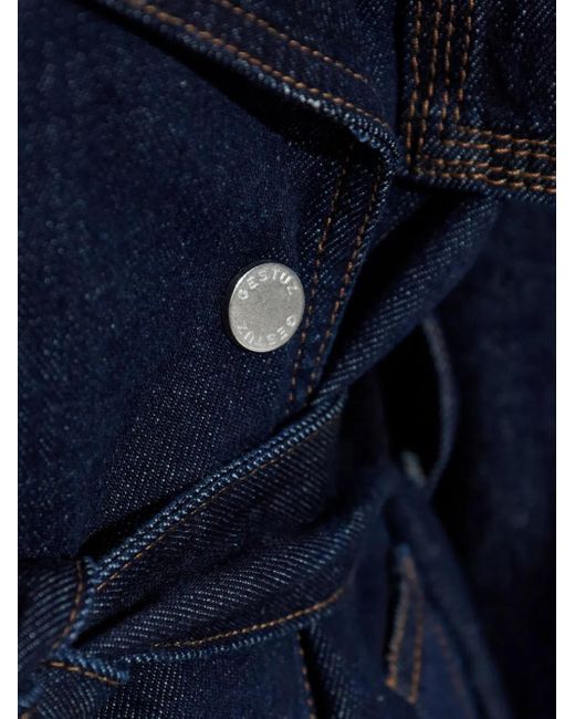 Gestuz Blue Gzsummer Belted Denim Jacket