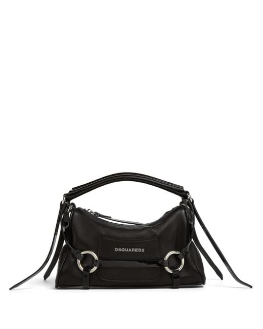 DSquared² Black Leather Shoulder Bag