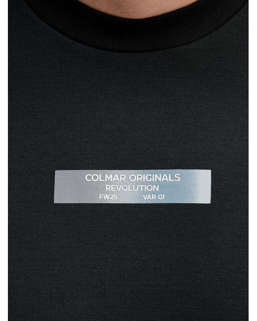 Colmar Black Crew-Neck Appliqué Sweatshirt for men
