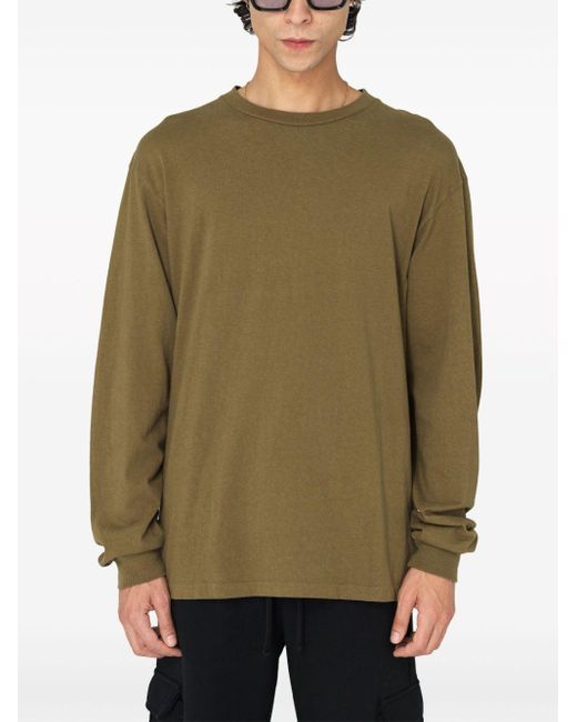 John Elliott Green Crew-neck Cotton Sweatshirt for men
