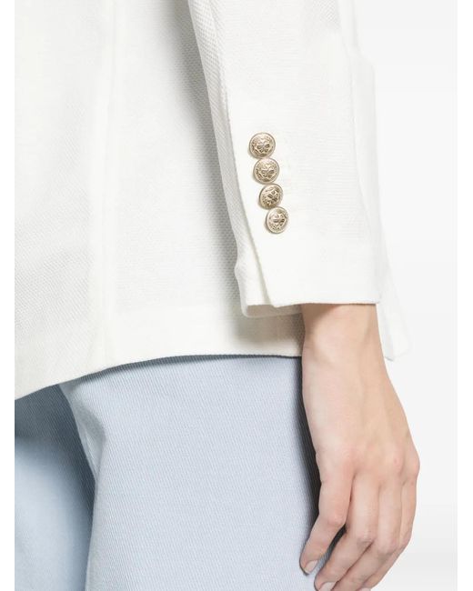 Circolo 1901 White Double-Breasted Blazer