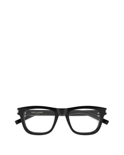 Saint Laurent Black Square-Frame Glasses