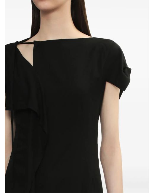 Y's Yohji Yamamoto Black Asymmetric T-Shirt