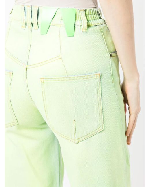 DARKPARK Green Wide-Leg Denim Jeans
