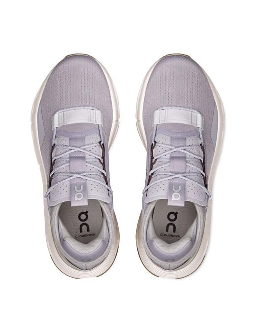 On Shoes White Cloudnova 2 Running Sneakers