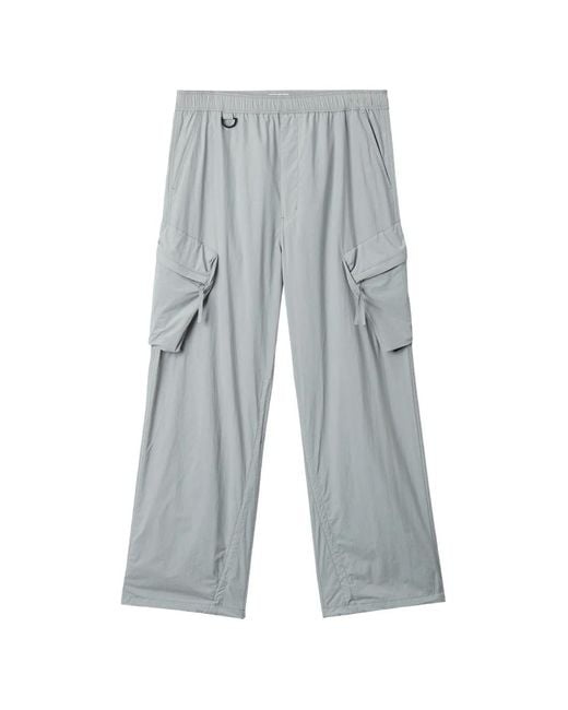 Izzue Gray Cargo-Pocket Trousers for men