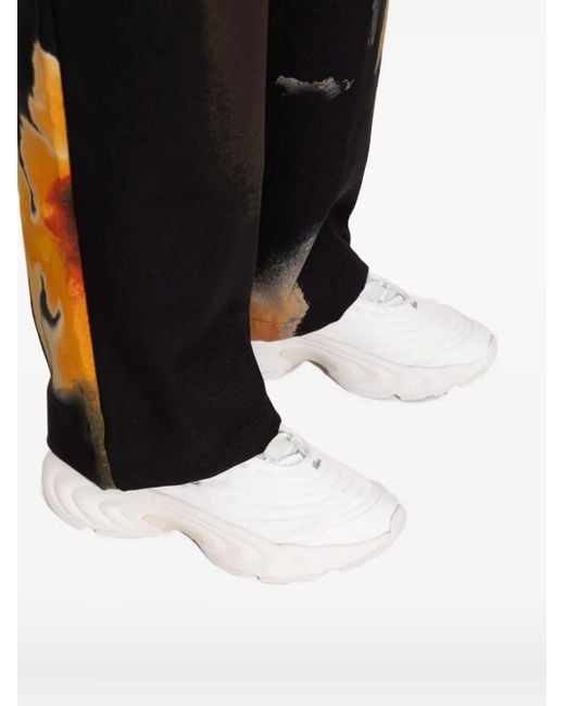 Lacoste White Textured Low-Top Sneakers for men