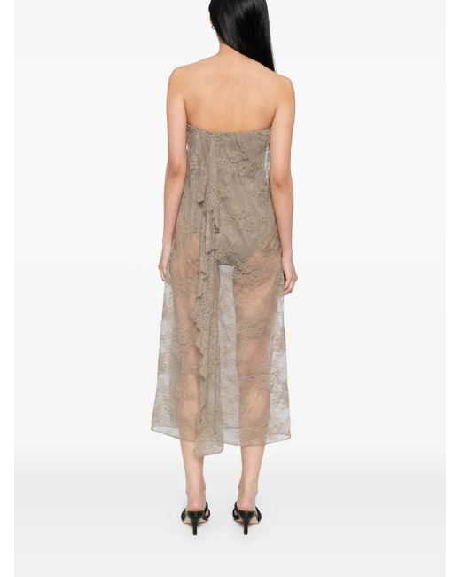 Christopher Esber Natural Floating Lace Dress