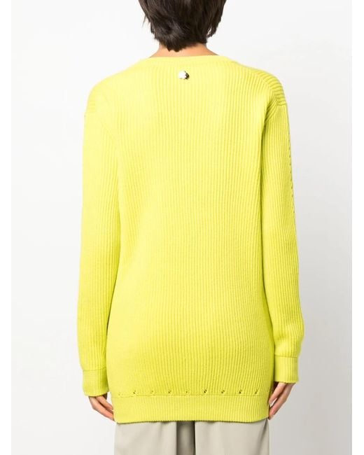 Genny Yellow V-Neck Wool Jumper