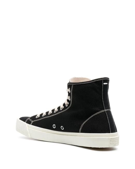 Maison Margiela Black Tabi Canvas Sneakers for men