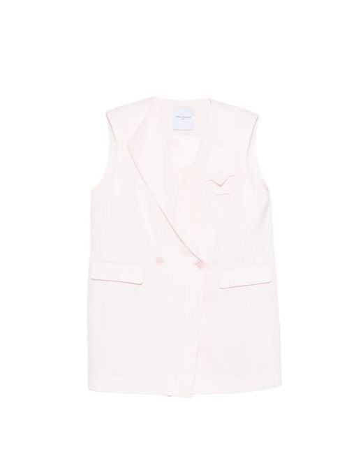 Isabelle Blanche White Double-Breasted Vest