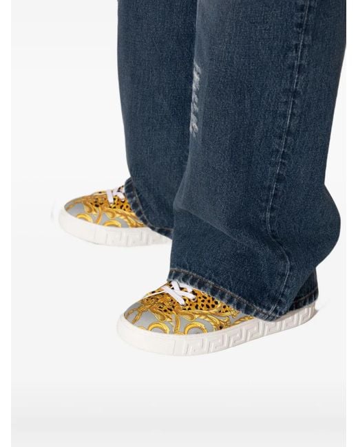 Sneakers Con Stampa di Versace in Yellow