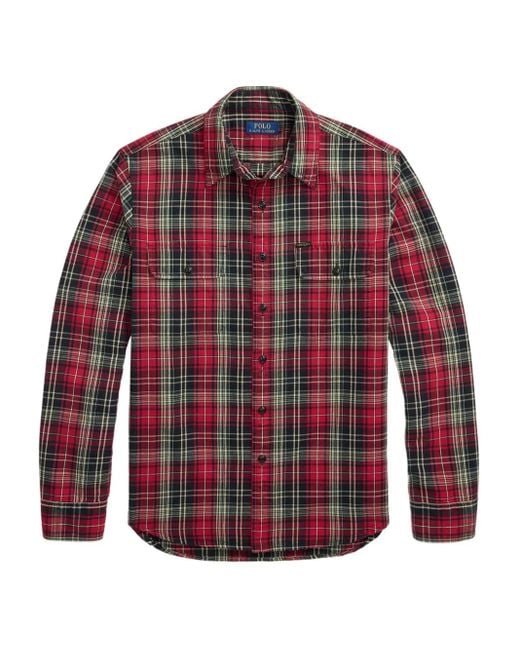 メンズ Polo Ralph Lauren チェック シャツ Red