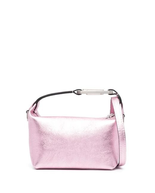 Eera Pink Tiny Moon Leather Tote Bag