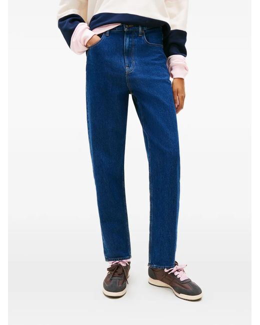 Tommy Hilfiger Blue Logo-Patch Jeans